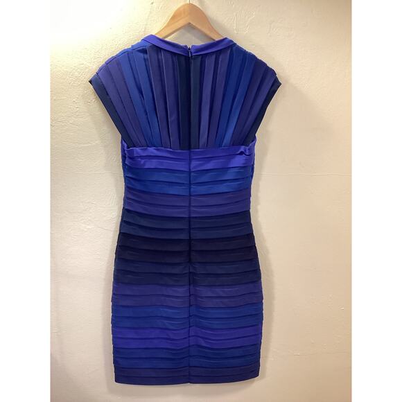 TADASHI COLLECTION Blue Purple Ombre Bodycon Stretch Evening Cocktail Dress S - Picture 7 of 8